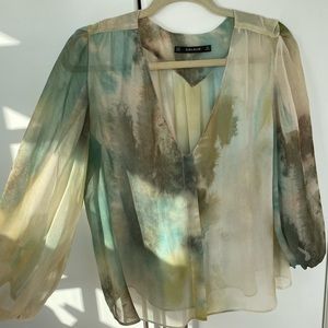 ZARA Tie-dye blouse